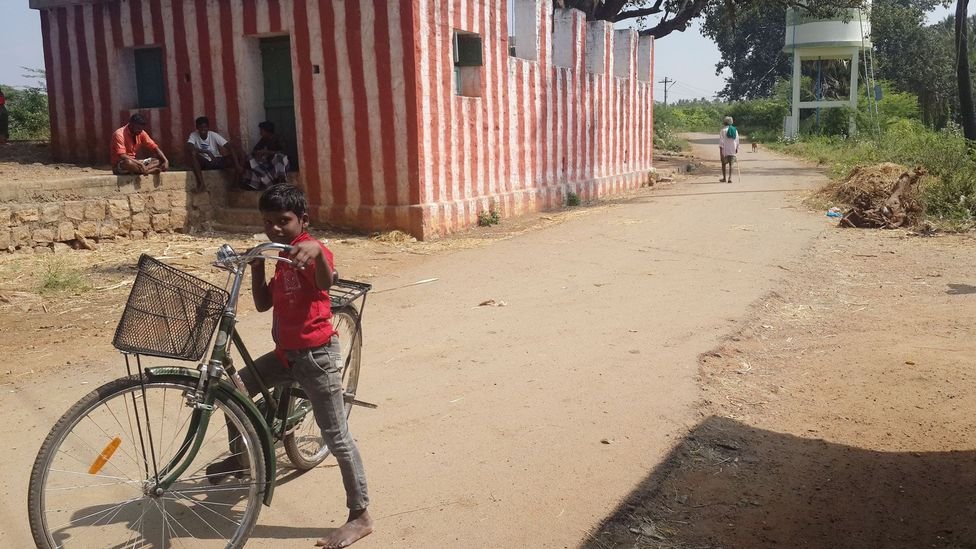 Image accompanying The tiny Indian village that banned shoes